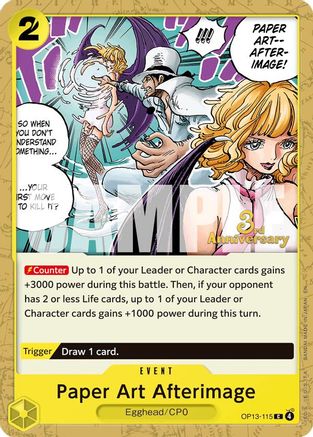 Paper Art Afterimage (OP13-115) - Carrying On His Will: 3rd Anniversary Tournament Cards | Grognard Games