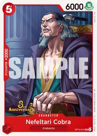 Nefeltari Cobra (OP13-011) - Carrying On His Will: 3rd Anniversary Tournament Cards | Grognard Games