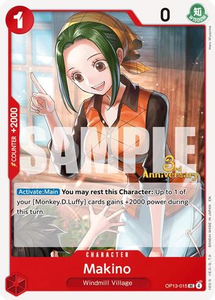 Makino (OP13-015) - Carrying On His Will: 3rd Anniversary Tournament Cards | Grognard Games