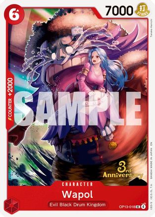 Wapol (OP13-018) - Carrying On His Will: 3rd Anniversary Tournament Cards | Grognard Games