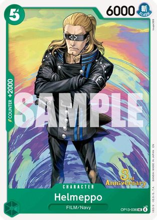 Helmeppo (OP13-036) - Carrying On His Will: 3rd Anniversary Tournament Cards | Grognard Games