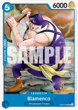 Blamenco (OP13-048) - Carrying On His Will: 3rd Anniversary Tournament Cards | Grognard Games