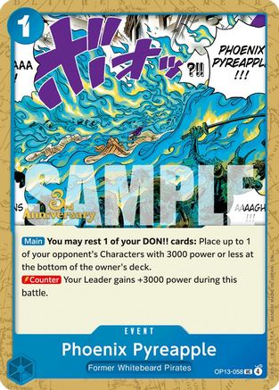 Phoenix Pyreapple (OP13-058) - Carrying On His Will: 3rd Anniversary Tournament Cards | Grognard Games