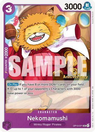 Nekomamushi (OP13-071) - Carrying On His Will: 3rd Anniversary Tournament Cards | Grognard Games