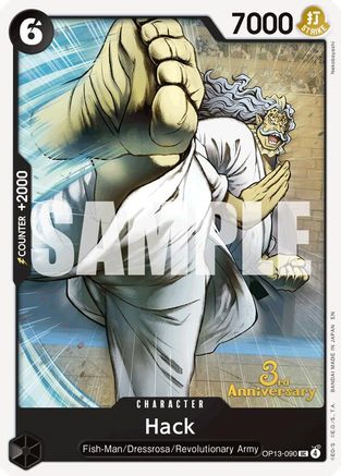 Hack (OP13-090) - Carrying On His Will: 3rd Anniversary Tournament Cards | Grognard Games