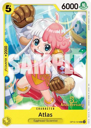 Atlas (OP13-101) - Carrying On His Will: 3rd Anniversary Tournament Cards | Grognard Games