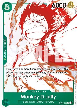 Monkey.D.Luffy - OP07-033 (3rd Anniversary Treasure Campaign Pack) (OP07-033) - One Piece Promotion Cards Foil | Grognard Games