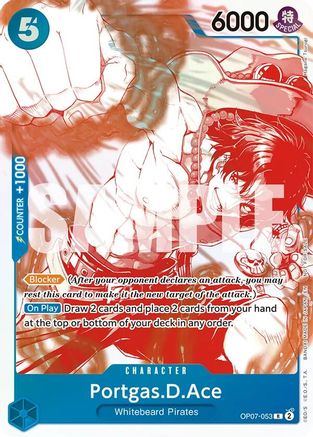 Portgas.D.Ace - OP07-053 (3rd Anniversary Treasure Campaign Pack) (OP07-053) - One Piece Promotion Cards Foil | Grognard Games
