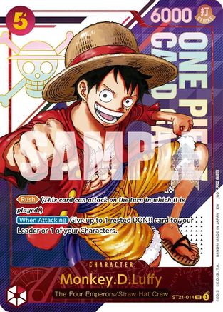 Monkey.D.Luffy - ST21-014 (3rd Anniversary Treasure Campaign Pack) (ST21-014) - One Piece Promotion Cards Foil | Grognard Games