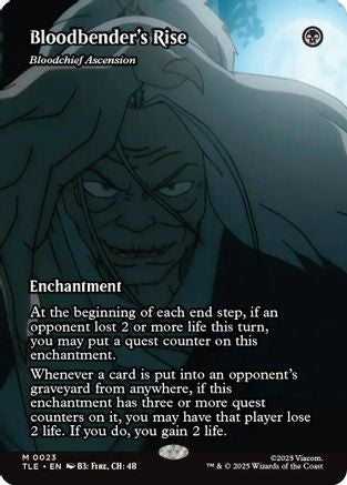 Bloodbender's Rise - Bloodchief Ascension (Borderless) (TLE-023) - Avatar: The Last Airbender: Eternal-Legal Foil | Grognard Games