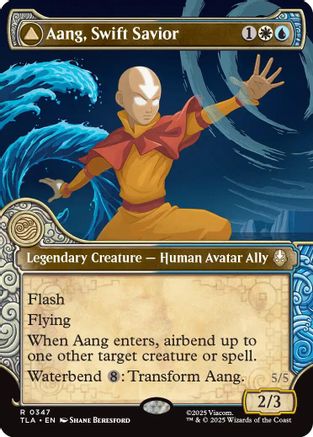 Aang, Swift Savior (Showcase) (TLA-347) - Avatar: The Last Airbender Foil | Grognard Games