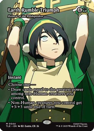 Earth Rumble Triumph - Return of the Wildspeaker (Borderless) (TLE-044) - Avatar: The Last Airbender: Eternal-Legal Foil | Grognard Games