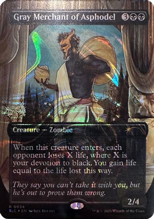 Gray Merchant of Asphodel (Halo Foil) (SLC-034) - Secret Lair Countdown Kit Foil | Grognard Games