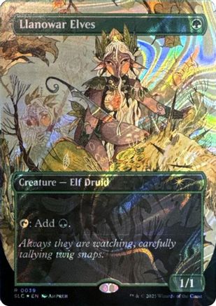 Llanowar Elves (Halo Foil) (SLC-039) - Secret Lair Countdown Kit Foil | Grognard Games