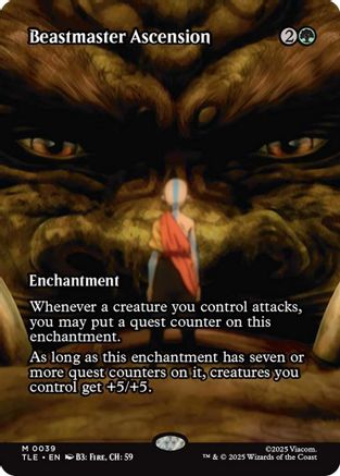 Beastmaster Ascension (Borderless) (TLE-039) - Avatar: The Last Airbender: Eternal-Legal Foil | Grognard Games