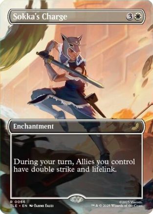 Sokka's Charge (Borderless) (TLE-065) - Avatar: The Last Airbender: Eternal-Legal Foil | Grognard Games