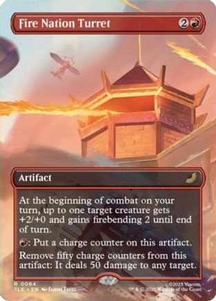 Fire Nation Turret (Borderless) (TLE-064) - Avatar: The Last Airbender: Eternal-Legal | Grognard Games