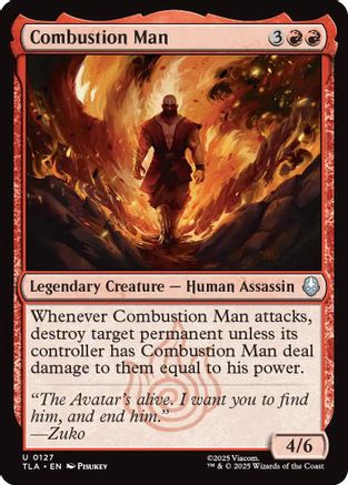 Combustion Man (TLA-127) - Avatar: The Last Airbender Foil | Grognard Games