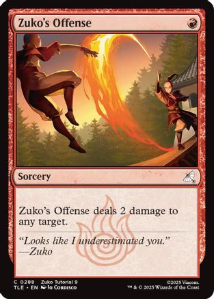 Zuko's Offense (0288) (TLE-288) - Avatar: The Last Airbender: Eternal-Legal | Grognard Games
