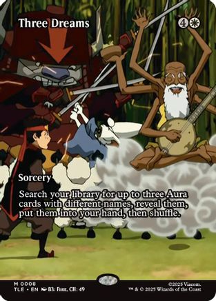 Three Dreams (Borderless) (TLE-008) - Avatar: The Last Airbender: Eternal-Legal | Grognard Games