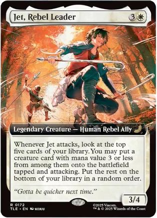 Jet, Rebel Leader (Extended Art) (TLE-172) - Avatar: The Last Airbender: Eternal-Legal Foil | Grognard Games