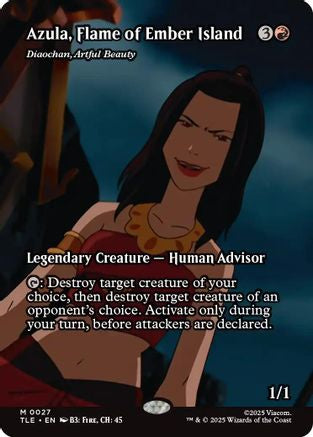 Azula, Flame of Ember Island - Diaochan, Artful Beauty (Borderless) (TLE-027) - Avatar: The Last Airbender: Eternal-Legal | Grognard Games