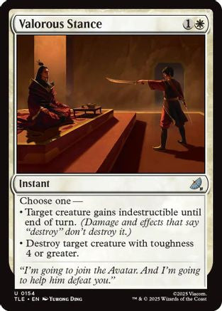 Valorous Stance (TLE-154) - Avatar: The Last Airbender: Eternal-Legal Foil | Grognard Games