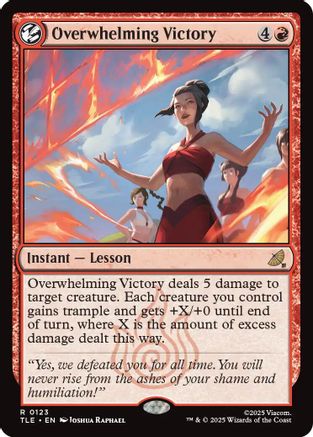 Overwhelming Victory (TLE-123) - Avatar: The Last Airbender: Eternal-Legal Foil | Grognard Games