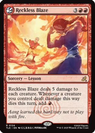 Reckless Blaze (TLE-124) - Avatar: The Last Airbender: Eternal-Legal | Grognard Games