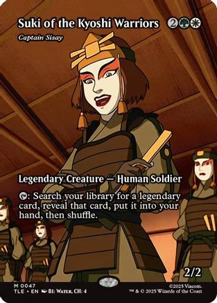 Suki of the Kyoshi Warriors - Captain Sisay (Borderless) (TLA-047) - Avatar: The Last Airbender Foil | Grognard Games