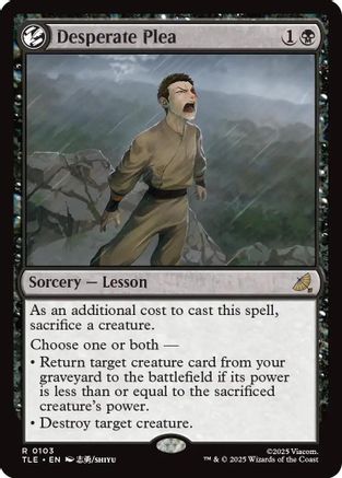 Desperate Plea (TLE-103) - Avatar: The Last Airbender: Eternal-Legal Foil | Grognard Games