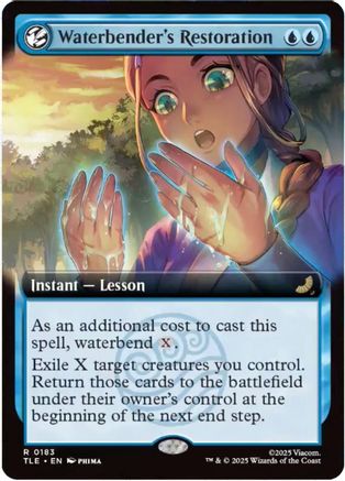 Waterbender's Restoration (Extended Art) (TLE-183) - Avatar: The Last Airbender: Eternal-Legal Foil | Grognard Games
