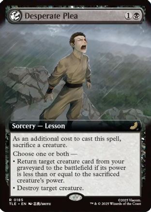 Desperate Plea (Extended Art) (TLE-185) - Avatar: The Last Airbender: Eternal-Legal | Grognard Games