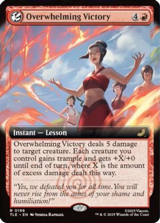 Overwhelming Victory (Extended Art) (TLE-196) - Avatar: The Last Airbender: Eternal-Legal Foil | Grognard Games