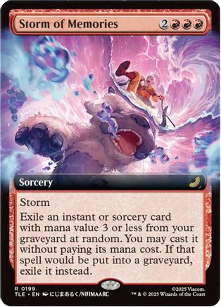 Storm of Memories (Extended Art) (TLE-199) - Avatar: The Last Airbender: Eternal-Legal Foil | Grognard Games