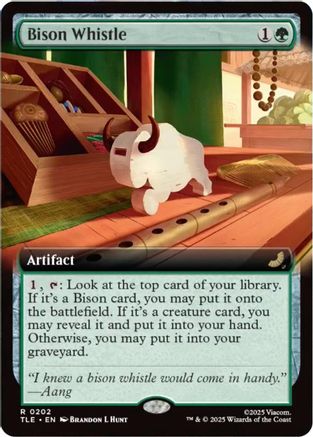 Bison Whistle (Extended Art) (TLE-202) - Avatar: The Last Airbender: Eternal-Legal Foil | Grognard Games