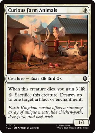 Curious Farm Animals (TLA-014) - Avatar: The Last Airbender Foil | Grognard Games
