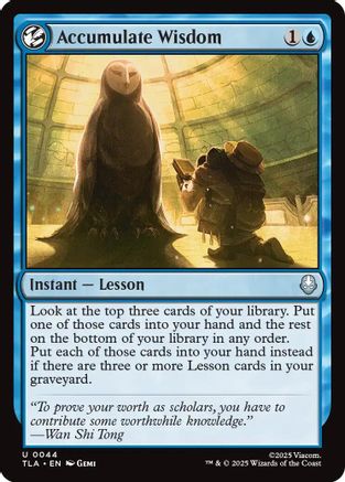 Accumulate Wisdom (TLA-044) - Avatar: The Last Airbender Foil | Grognard Games