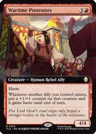 Wartime Protestors (Extended Art) (TLA-375) - Avatar: The Last Airbender Foil | Grognard Games