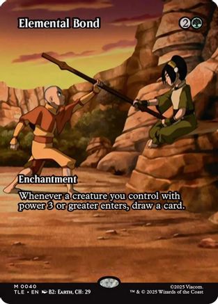 Elemental Bond (Borderless) (TLE-040) - Avatar: The Last Airbender: Eternal-Legal Foil | Grognard Games