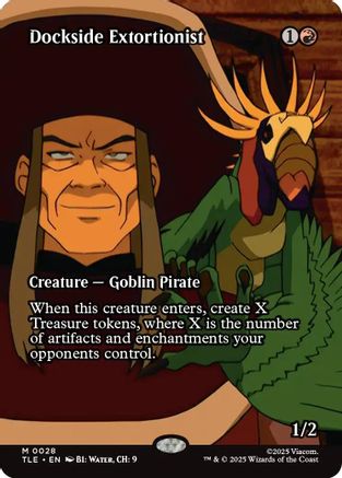 Dockside Extortionist (Borderless) (TLE-028) - Avatar: The Last Airbender: Eternal-Legal Foil | Grognard Games