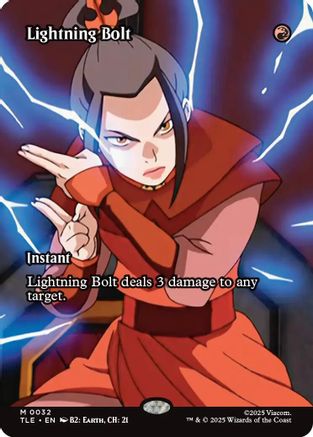Lightning Bolt (Borderless) (TLE-032) - Avatar: The Last Airbender: Eternal-Legal | Grognard Games