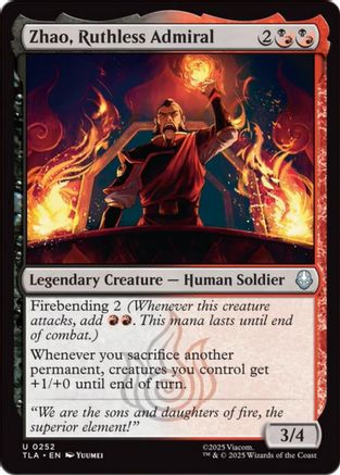 Zhao, Ruthless Admiral (TLA-252) - Avatar: The Last Airbender | Grognard Games