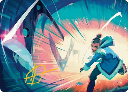 Trusty Boomerang Art Card (Gold-Stamped Signature) (ASTLA-025) - Art Series: Avatar: The Last Airbender | Grognard Games