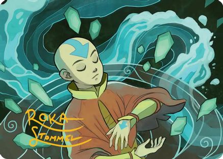 Aang, at the Crossroads Art Card (Gold-Stamped Signature) (ASTLA-045) - Art Series: Avatar: The Last Airbender | Grognard Games