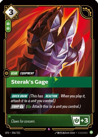 Sterak's Gage (056/221) - Spiritforged Foil | Grognard Games