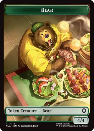 Bear // Food (0020) Double-Sided Token (TLA-12 // 20) - Avatar: The Last Airbender Foil | Grognard Games
