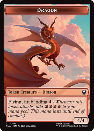 Dragon // Food (0019) Double-Sided Token (TLA-9 // 19) - Avatar: The Last Airbender | Grognard Games