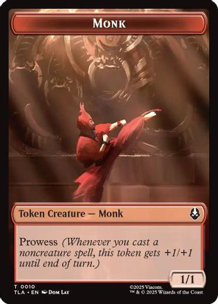 Monk // Food (0021) Double-Sided Token (TLA-10 // 21) - Avatar: The Last Airbender Foil | Grognard Games
