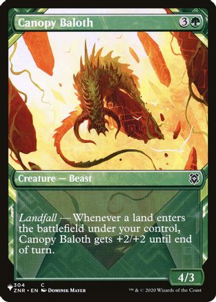 Canopy Baloth (Showcase) (LIST-304) - The List | Grognard Games